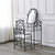 Elegant Ladies Makeup Dresser Vanity Desk Mirror Dressing Glass Table Retro Leaf Pattern Iron Dresser with Dressing Stool Bronze
