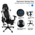 Ergonomic Computer Gaming Chair Racing High Back Soft PU Leather Adjustable Angle 360 Degree Swivel E2S
