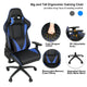 Ergonomic Computer Gaming Chair Racing High Back Soft PU Leather Adjustable Angle with Headrest Lumbar Support E2S