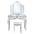 European Style Woman Makeup Dressers Bedroom Tri-fold Mirror Dresser With Dressing Stool White Chair Set MDF Dressing Table
