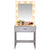 FCH Large-Mirror Single-Drawer Dressing Table With Light Cannon Warm white dressing table Large dressing mirror and large drawer