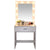 FCH Large-Mirror Single-Drawer Dressing Table With Light Cannon Warm white dressing table Large dressing mirror and large drawer