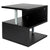 FCH Modern Contemporary Multilevel S-Shaped Accent Table Black Sider Table Simple for Living Room