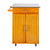 FCH Moveable Kitchen Cart with Stainless Steel Table Top & One Drawer & One Cabinet Sapele