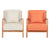 Fabric Oak Sofa Medieval Style LoungeChair Multicolor Living Room Chair