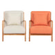 Fabric Oak Sofa Medieval Style LoungeChair Multicolor Living Room Chair