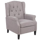 Fabric Recliner Sofa Single Recliner Sofa with Button Light Gray【77*84*104CM】 vanity chair, armchair , lounge chair.