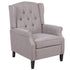 Fabric Recliner Sofa Single Recliner Sofa with Button Light Gray Lazy Sofa Bed Small Apartment Bedroom Tatami Washable Balcony