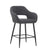 Fabric With Black Metal Leg Dining Arm Chair Home Use Living Room Orgnizable Bar Steel Black Classic Frame Gray Chair