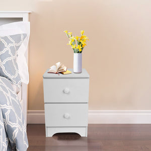 Fashion Bedside Lockers Assemble Storage Cabinet Bedroom Bedside Locker Double Drawer Nightstand Bedside Table Drawer