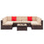 Fashion Rattan Sofa Set Living Room Furniture Sectional Sofa Fully Equipped With 2 Corner Sofa & 4 Single Sofa & 1 Coffee Table