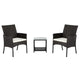 Fashion Rattan Sofa Set Living Room Single Sofa With Tea Table Comfortable Outdoor Garden Accent Chair SKU24897361