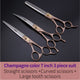 Fenice Pet dog cutting shears curved grooming thinning 7 inch 7.5 inch scissors set