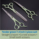 Fenice Pet dog cutting shears curved grooming thinning 7 inch 7.5 inch scissors set