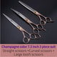 Fenice Pet dog cutting shears curved grooming thinning 7 inch 7.5 inch scissors set