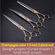 Fenice Pet dog cutting shears curved grooming thinning 7 inch 7.5 inch scissors set