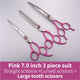 Fenice Pet dog cutting shears curved grooming thinning 7 inch 7.5 inch scissors set