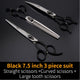 Fenice Pet dog cutting shears curved grooming thinning 7 inch 7.5 inch scissors set