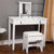 Flip Single Mirror Dresser Makeup Vanity Desk Reading Dressing Table Cosmetics Storage White Double Drawers Bedroom Furniture