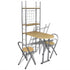 Foldable Breakfast Bar Set with 2 Chairs Indoor balcony flower stand bedroom shelf wine cabinet floor-standing multi-layer shelf