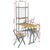 Foldable Breakfast Bar Set with 2 Chairs Living room home flower pot shelf rack floor type multi-layer outdoor flower pot shelf