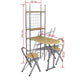 Foldable Breakfast Bar Set with 2 Chairs Living room home flower pot shelf rack floor type multi-layer outdoor flower pot shelf