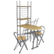 Foldable Breakfast Bar Set with 2 Chairs Living room home flower pot shelf rack floor type multi-layer outdoor flower pot shelf