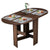 Folding Dining Table, Extendable Dinner Table with Wood Grain and Round Edges Design, Space Saving Versatile Kitchen Table