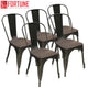 Free Shipping Modern Dining Chair Metal Restaurant Chair Wood High Back Coffee Chairs Household Furniture Chairs Shipping In USA