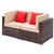 Fully Equipped Weaving Rattan Sofa Set with 2pcs Corner Sofas Brown Gradient Living Room Sofa Garden furniture