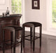 Furgle 2Pcs/Set Counter Stool Bar Chair 29-inch Solid Wood with PU Leather Cushioned Seat