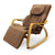 Furgle Bamboo Rocking lazy Chair Electric Heat Folding Light Brown Massage Chair