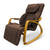 Furgle Electric Heated Folding Chair Dark Brown Massage Lounge Chair lazy Single Sofa Brown
