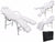 Giantex  75" Portable Tattoo Parlor Spa Salon Facial Bed Beauty Massage Table Chair White Home Furniture HB85033