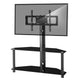 Glass Floor TV Stand with Swivel Mount Height Adjustable TV Stand 32 -55 inch TV Table Tempered Glass Universal Media  Stand New