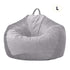 Gray Bean Bag Cover Velvet Sofa Chair Without Filling Lounger Seat Bean Bags Puff Couch Living Room Lazy Sofa Covers 90x110cm