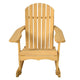 High Quality Outdoor Yellow Rocking Chair Garden Furniture Modern Solid Fir Rocking Chair with Wide Armrests HW50297