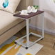 High Quality Portable Rolling Stand Sofa Side Table Sturdy Engineering MDF Iron Frame End Table Four Casters Easy Move HW54185