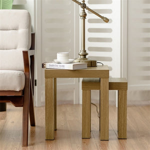 High Quality Set of 2 Nesting Living Room Decor Wooden Coffee End Table Simple Stylish Elegant Design Coffee Table HW58204