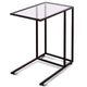 High Quality Strong Square Steel Frame Sofa End Table Coffee Simply Lamp Side Table Smooth Tempered Glass Top HW54104