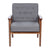 High Quality Wood Armrest Living Room Chair Fabric Sofa Chair Living Room Furniture Modern Fabric Upholstered Leisure Chair