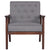 High Quality Wood Armrest Living Room Chair Fabric Sofa Chair Living Room Furniture Modern Fabric Upholstered Leisure Chair