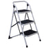 Home Use 3-Step Short Handrail Iron Ladder Black  White Portable Folding Step Step Ladder Household Tools
