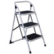 Home Use 3-Step Short Handrail Iron Ladder Black  White Portable Folding Step Step Ladder Household Tools