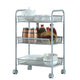 Honeycomb Mesh Style Three Layers Removable Storage Cart Silver TB Sale