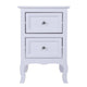 Hot Sales Country Style Two-Tier Night Table Large Size White Solid wood Night Table For Bedroom