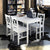 Ikayaa Modern Furniture Wooden Table and 4 Chairs Colour White Kitchen Dining Table Chair Set for Restaurant