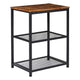 Industrial Rolling Serving Cart 3-Tier Kitchen Utility Cart on Wheels with Storage Shelf Microwave Cart for Kitchen