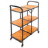 Iron & Wood Foldable Multi-function Cart with Wheels Sitting Room Accommodating Mobile Sofa Home Multifunctional Dining Car