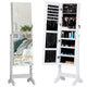 Jewelry Cabinet, Full Body Mirror Jewelry Organizer with Large Capacity Lockable Standing Jewelry Armoire, 4 Angle Adjustable